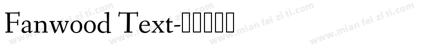 Fanwood Text字体转换